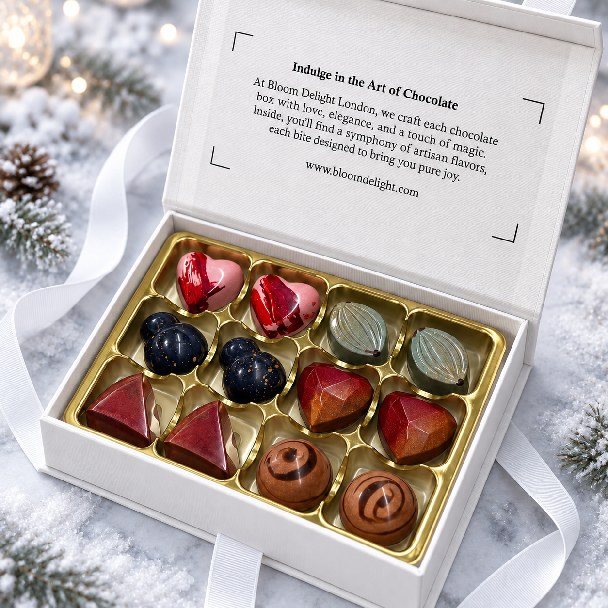 Winter Chocolate Collection box of 12
