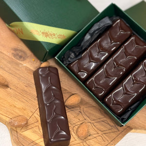Dates, Tahini, Carob & Salted Almond Bar — 70% Dark Chocolate (Box of 3)